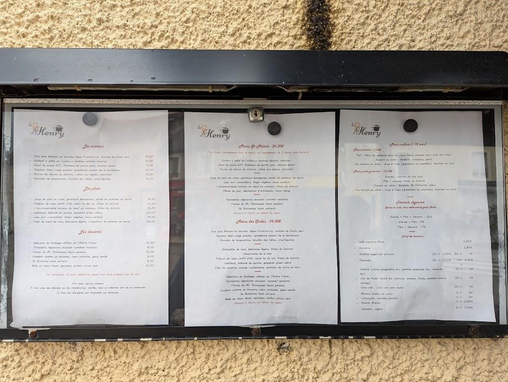 Le Bistrot D'Henry - Menu Image 4